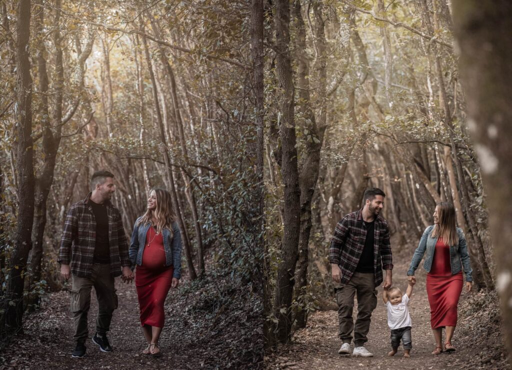 fotografo maternità milano servizio fotografico maternità famiglia felice nel bosco